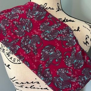 LuLaRoe One Size, OS Leggings, Magenta/Teal, Fish Print